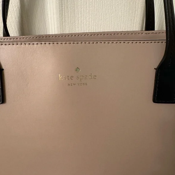 Kate Spade Tan and Black Structured Tote - Picture 2 of 9
